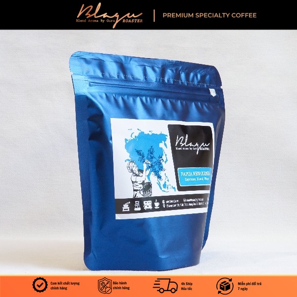 Cà phê Blagu hạt đã rang Papua New Guinea | Dòng Cà Phê Cao Cấp | 100% Arabica - Typica, Bourbon | Light Medium, 100g