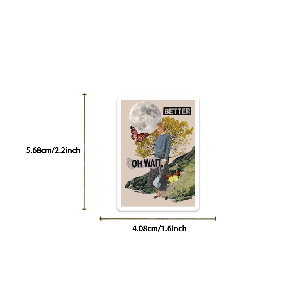 Set 53 Nhãn Dán Trang Trí Mũ Bảo Hiểm / Bút Chì Họa Tiết graffiti vintage Chống Thấm Nước