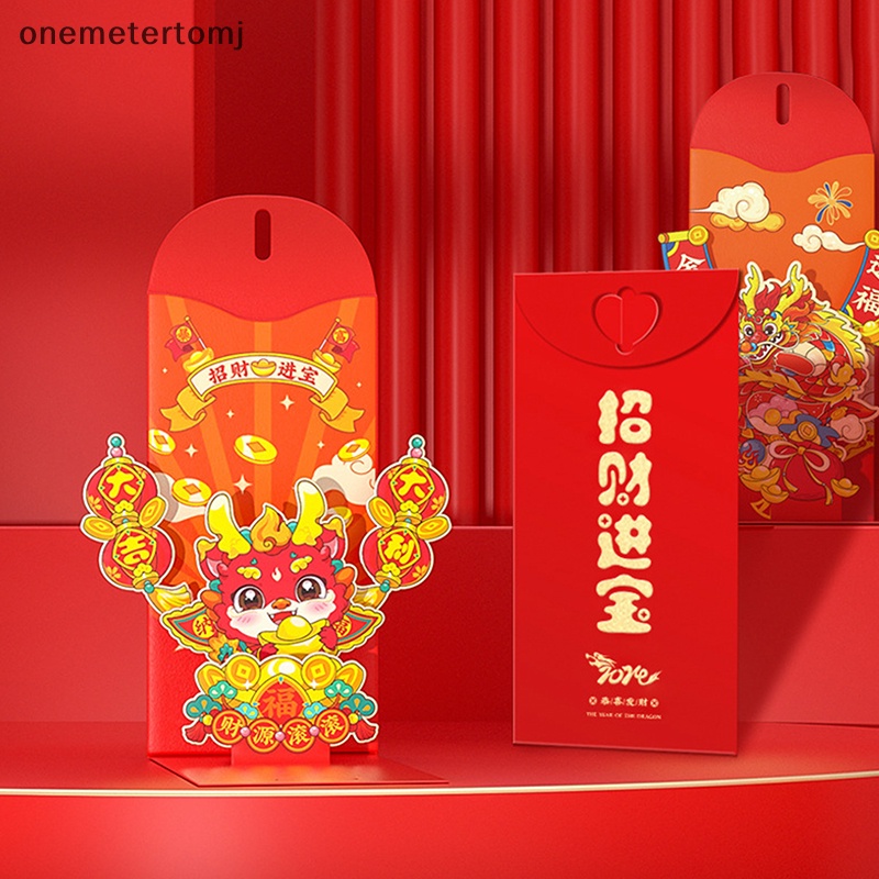 Onemetertomj Bao Lì Xì Đỏ May Mắn Hình Bao Lì Xì 3d Phong Cách Trung Hoa Cho Bé