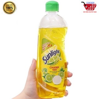 Chai nước rửa chén Sunlight 750g Hương chanh tự nhiên