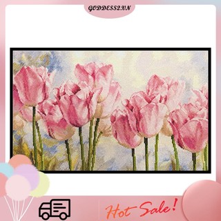 Bộ Tranh Thêu Chữ Thập canvas Hình Hoa tulip 2.vn 11ct