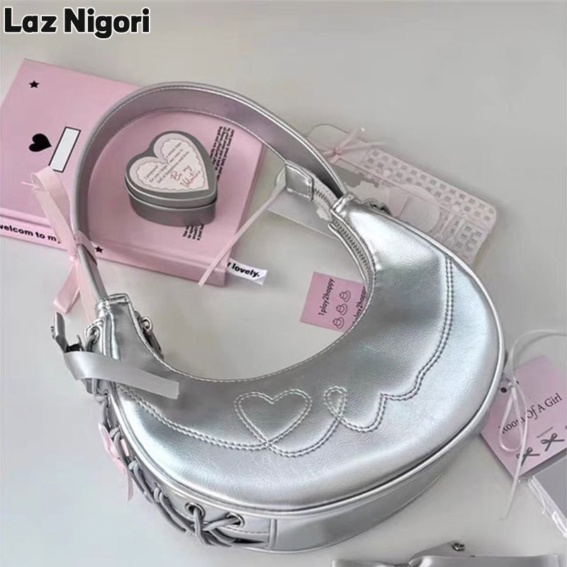 Túi xách LAZ NIGORI thêu họa tiết trái tim mặt trăng thời trang cho nữ
