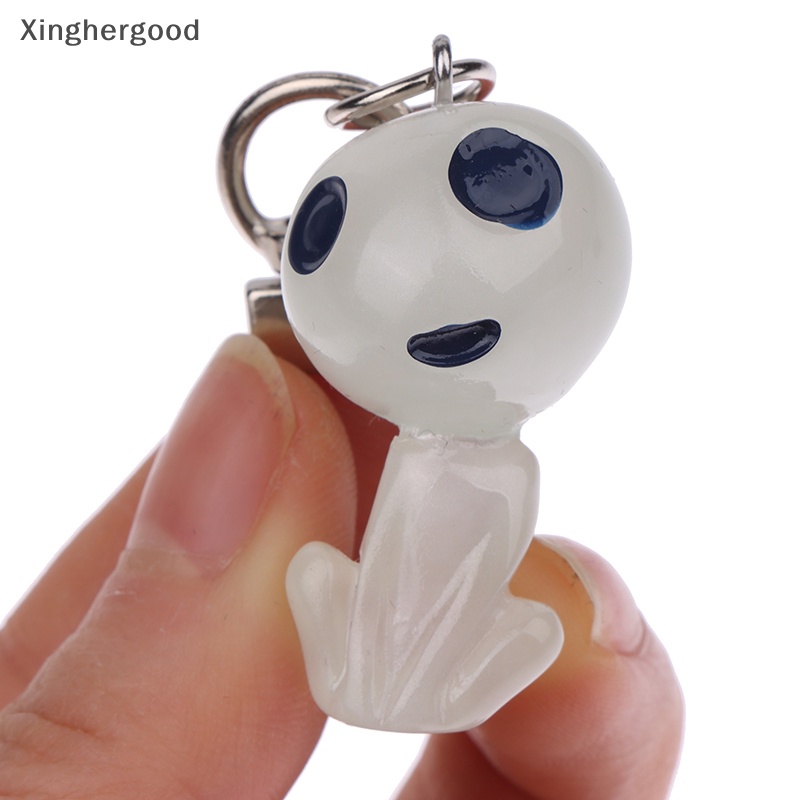 Xinghergood Móc Chìa Khóa resin Hình Người Ngoài Hành Tinh Màu Dạ Quang Dễ Thương