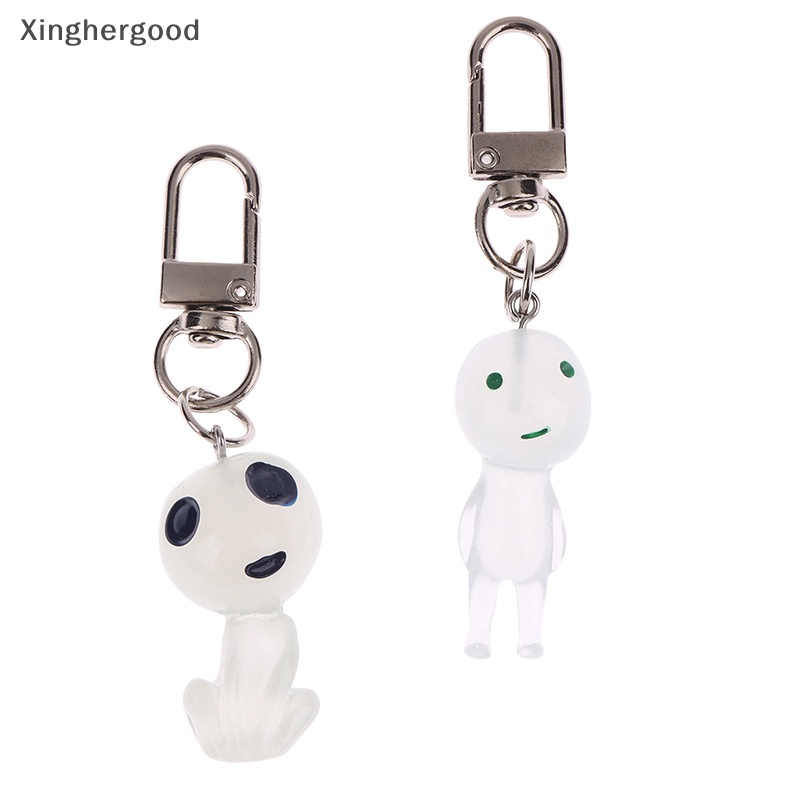 Xinghergood Móc Chìa Khóa resin Hình Người Ngoài Hành Tinh Màu Dạ Quang Dễ Thương