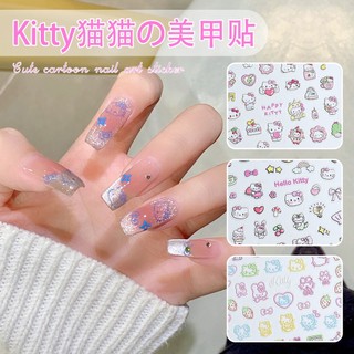 Miếng Dán Móng Tay 3d Hình hello kitty Dễ Thương