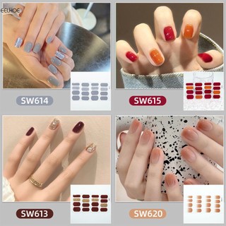 Miếng Dán gel Trang Trí Móng Tay Toàn Diện Màu Sắc gradient Độc Đáo