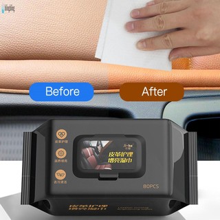 Hộp 80 Khăn Giấy Ướt Lau Chùi Đồ Da Tiện Dụng