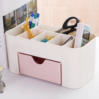 【fridvn】Desktop Makeup Organizer Plastic Storage Box Cosmetic Organizer Storage Case
