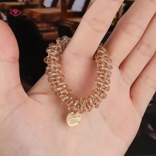 Dây Cột Tóc Co Giãn Đính Pha Lê Lấp Lánh Thời Trang Cho Nữ Mới