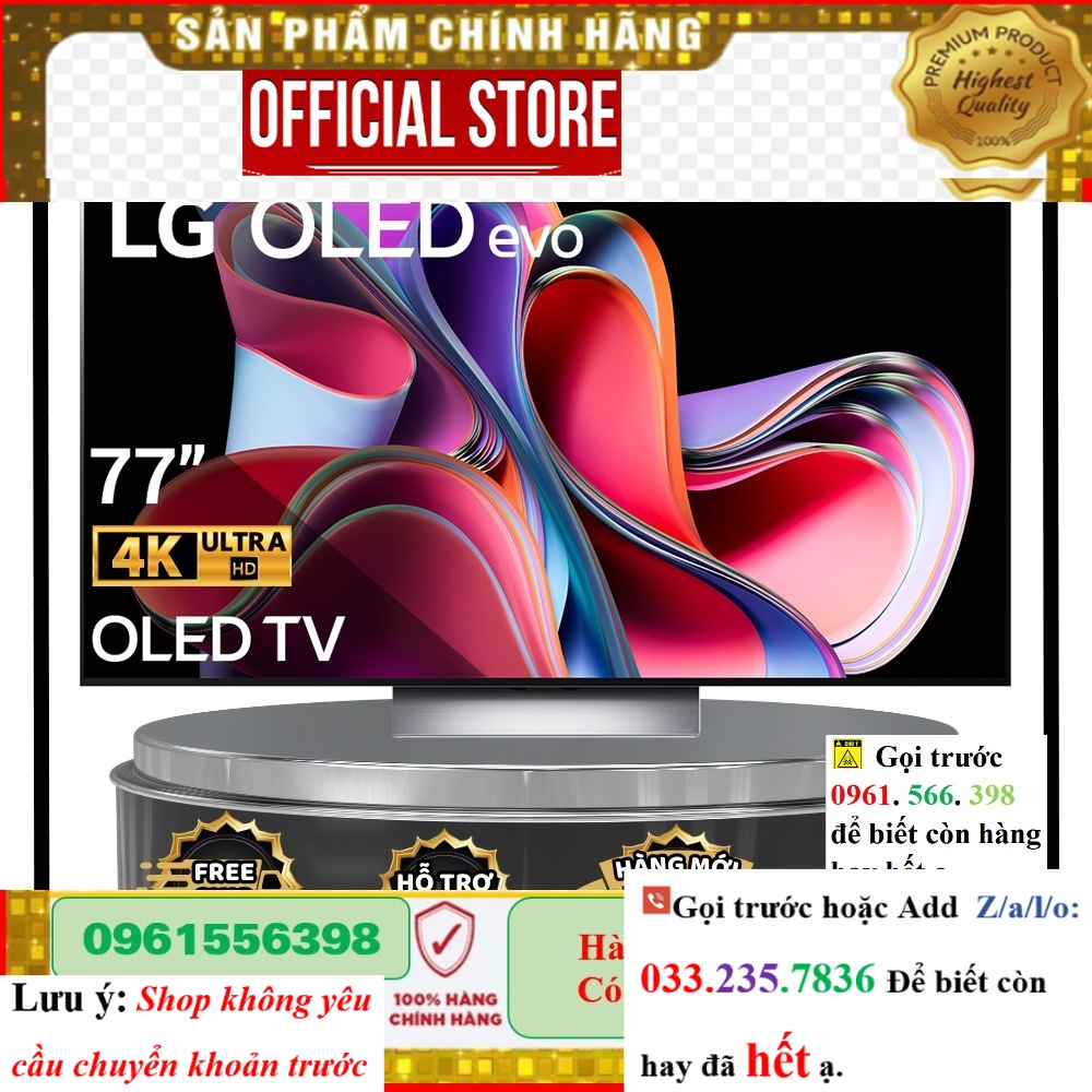 [Hãng] [77G3PSA]  Smart Tivi OLED Evo LG 4K 77 inch OLED77G3PSA |