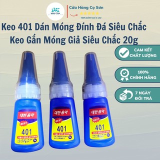 Keo 401 dán móng đính đá siêu chắc, keo 401 gắn móng giả siêu chắc 20g