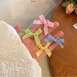 Kẹp tóc nơ họa tiết ca rô xinh xắn dành cho nữ