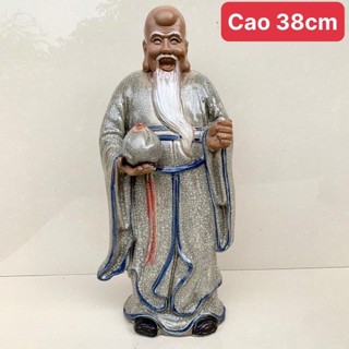 Tượng ông thọ men rạn cao 38cm sp712