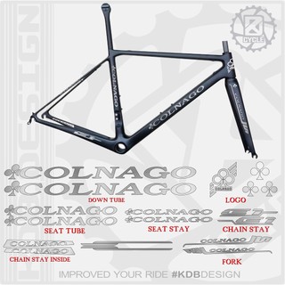 Decal dán trang trí xe đạp hình khung xe colnago