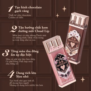   Có sẵn  Son kem Choco FLOWER KNOWS mềm mịn dưỡng ẩm lâu trôi chăm sóc đôi môi 4.5ml 