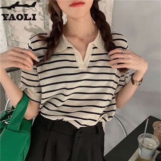 Áo Thun Tay Ngắn Cổ Chữ V Dáng Rộng Hợp Thời Trang