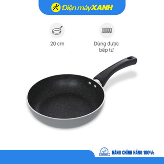 Chảo nhôm chống dính vân đá đáy từ 20 cm Elmich Colosseum Y1 EL-3718 Xám