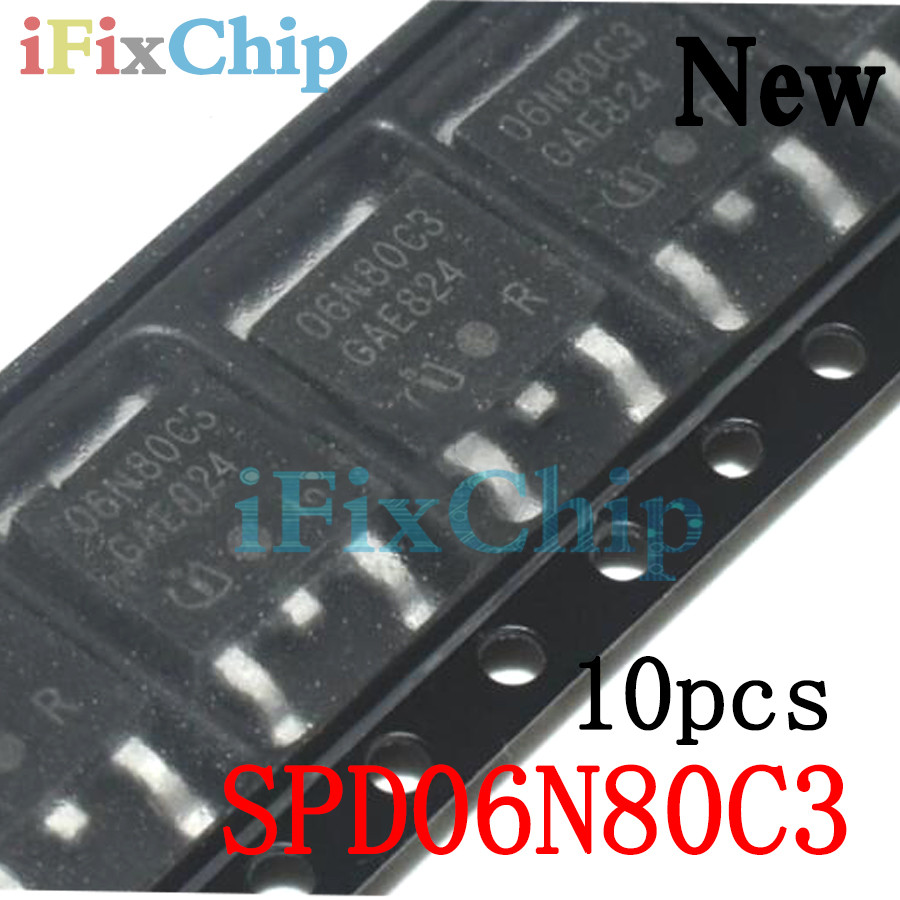 10 Chiếc SPD06N80C3 06N80C3 TO-252 SPD06N80 SOT 06N80 6N80 Thương Hiệu Mới