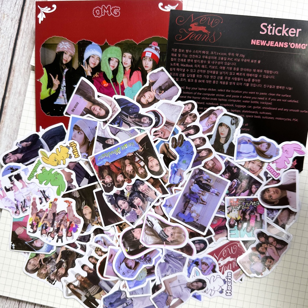 Sticker Dán Trang Trí Hình kpop newjeans omg