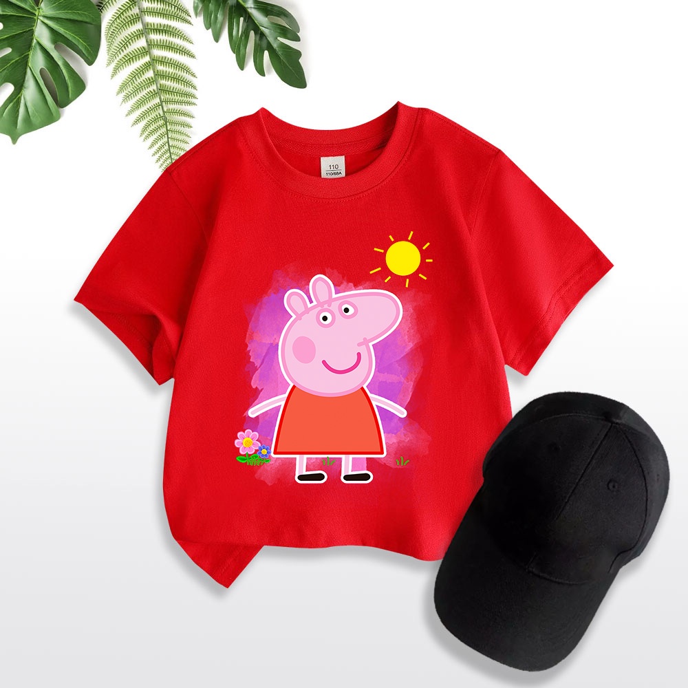 Áo thun trẻ em HEO PEPPA 2, áo thun cho bé, có big size và size người lớn, 4 màu, Anam Store