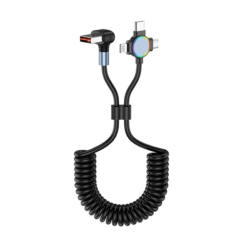 HUAWEI Dây Cáp Sạc 3 Trong 1 6a 100w micro usb type-c 8-pin Cho iphone 14 samsung xiaomi