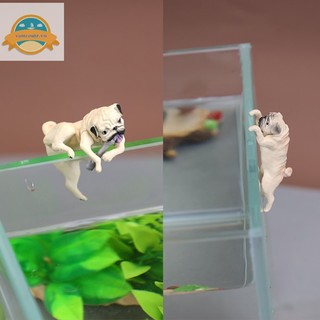 Tranh treo tường trang trí bể cá hình chú chó pug dễ thương vn