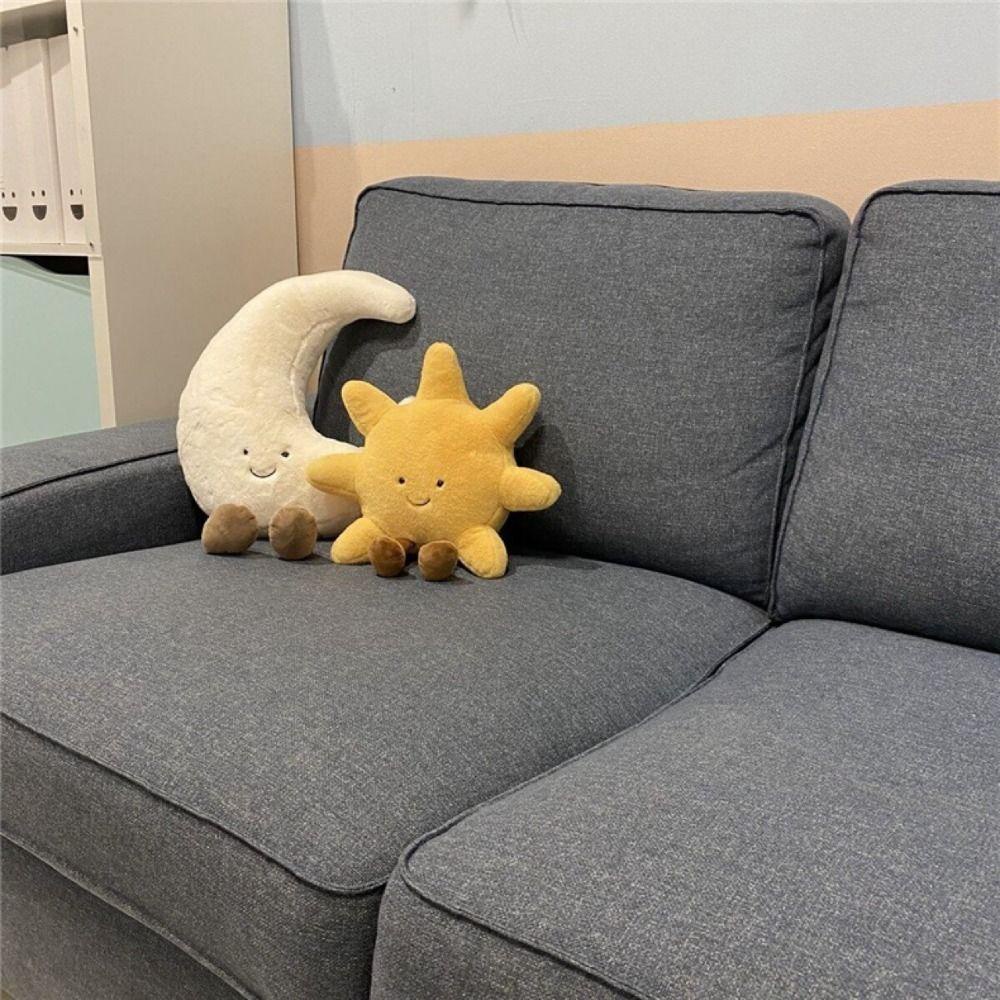 Darnell Gối Ôm Nhồi Bông Mềm Mại Hình Mặt Trời Mặt Trăng Phong Cách Bắc Âu Dễ Thương Thoải Mái Trang Trí Nhà Cửa