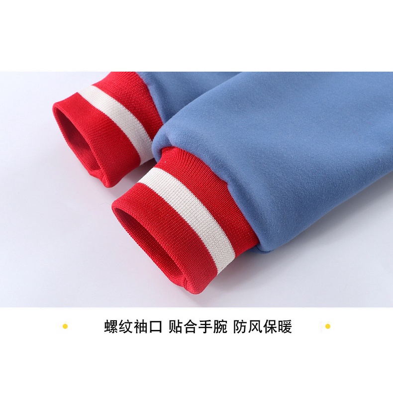 Áo Khoác Bóng Chày Tay Dài 70-150cm Bằng Lông Cừu Dày Dặn Giữ Ấm Thời Trang Thu Đông Cho Bé