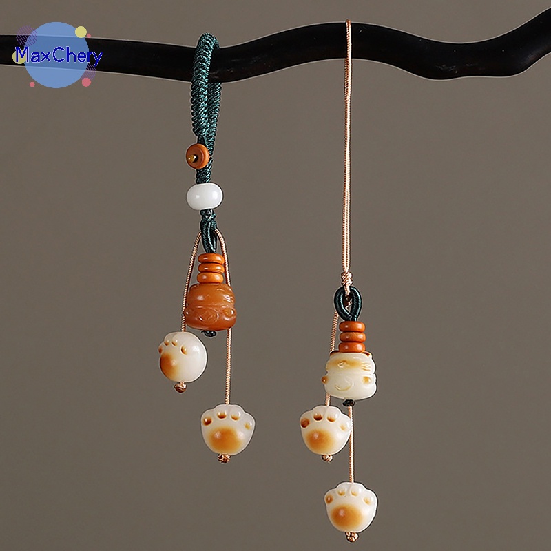 Dây Đeo Điện Thoại / Móc Khóa Hình Chân Mèo Đáng Yêu Chống Thất Lạc Cho Nữ Mới