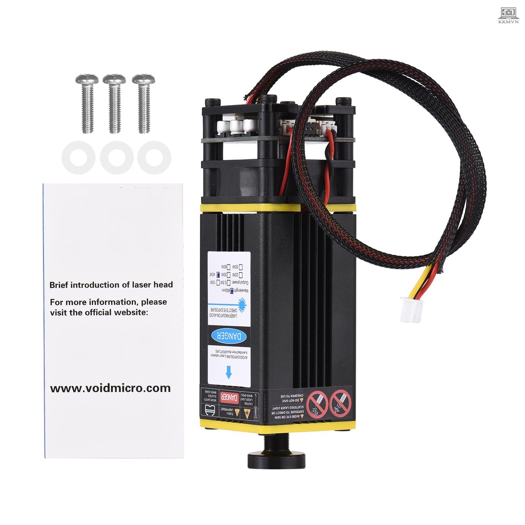 450nm 40W Laser Module Adjustable Focal Length Laser Engraving Head High Speed Laser Engraver Cutter 3D Printer CNC Router Laser Module for DIY Craft Wood Leather Fabric Paper Cutting Engraving
