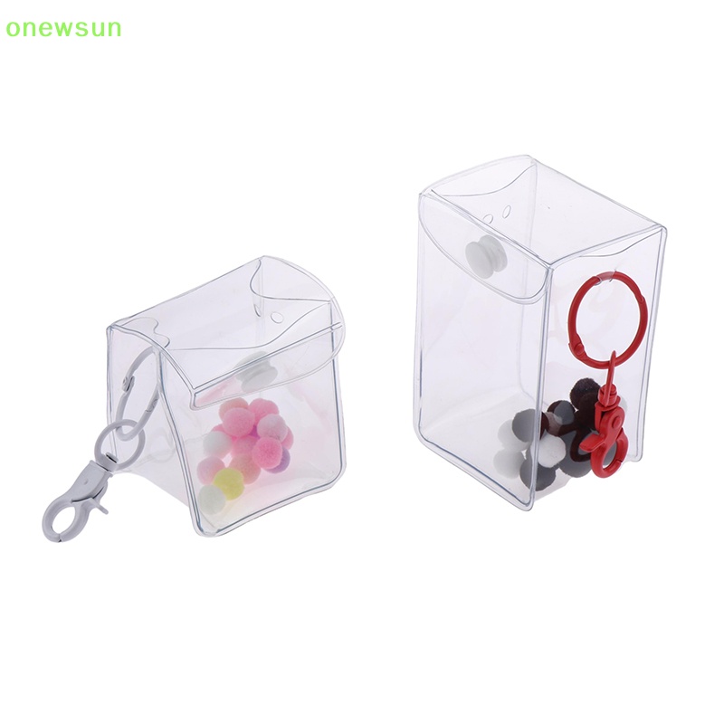 1 Bộ Túi Đựng Tiền Xu / Chìa Khóa / Tai Nghe / Túi Đựng Hình Búp Bê anime mini Trong Suốt Mới