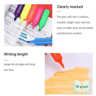 🌴 Bút đánh dấu highlight dạ quang 6 màu lựa chọn