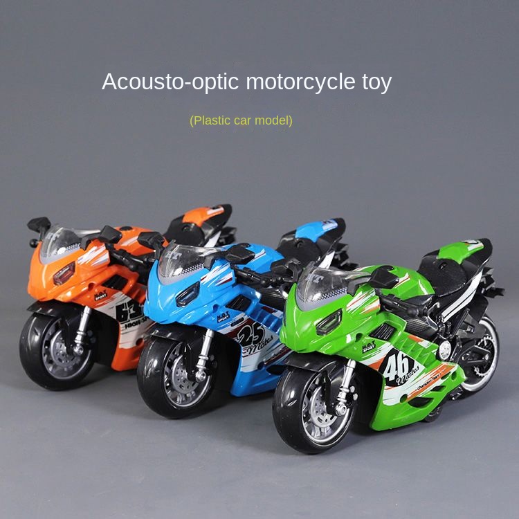 Kawasaki Mô Hình Xe Mô Tô Đồ Chơi Chống Sốc Có Đèn Và Nhạc Cho Bé Trai