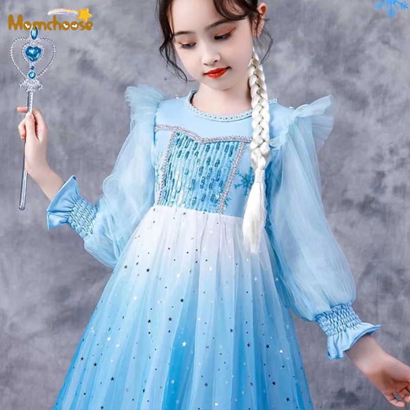 Momo Đầm Hóa Trang Công Chúa elsa Trong Phim Hoạt Hình frozen Dành Cho Bé Gái