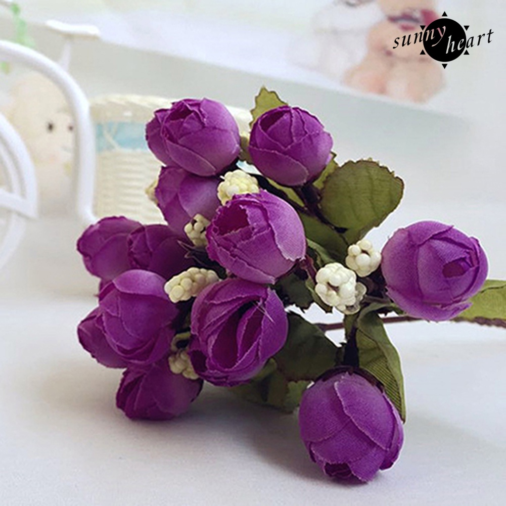 Bó Hoa Hồng Nhân Tạo Ngọt Ngào Bằng Vải 15 Bông Trên 1 Cái