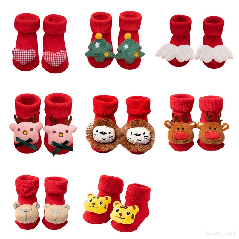 Tất cotton Hoạ Tiết Giáng Sinh Dễ Thương Xinh Xắn Dành Cho Bé