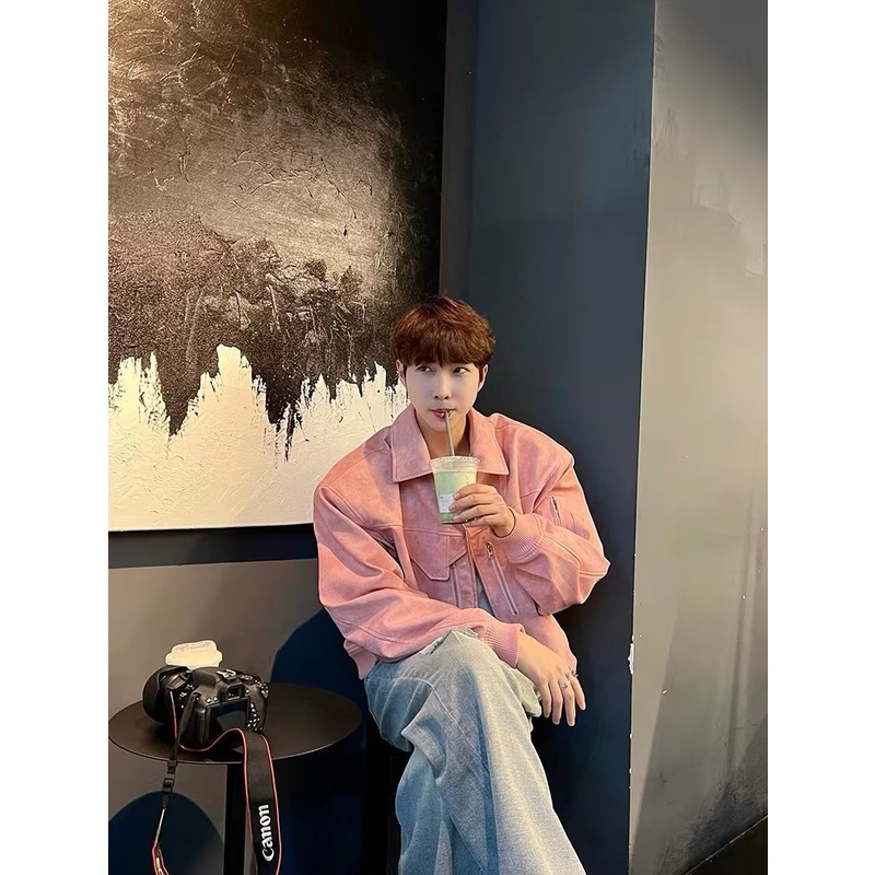 Áo Khoác bomber Dáng Rộng Ngắn Phong Cách retro Mỹ Mẫu Mới 2023 Thời Trang Mùa Thu Cho Nam