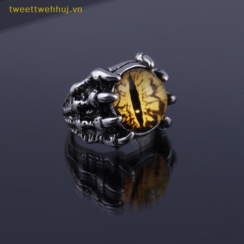 Tweehuj Nhẫn Hình Mắt Quỷ Cổ Điển Màu Sắc gothic Làm Quà Tặng halloween Cho Nam vn