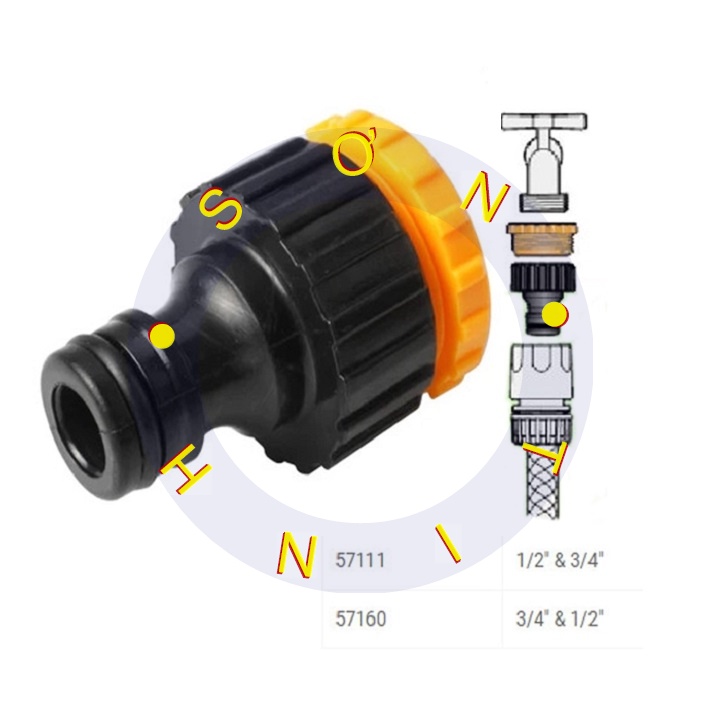 ĐẦU KHỚP NỐI ỐNG NƯỚC 1/2inch + 3/4inch + 1inch TOLSEN 57111 57160