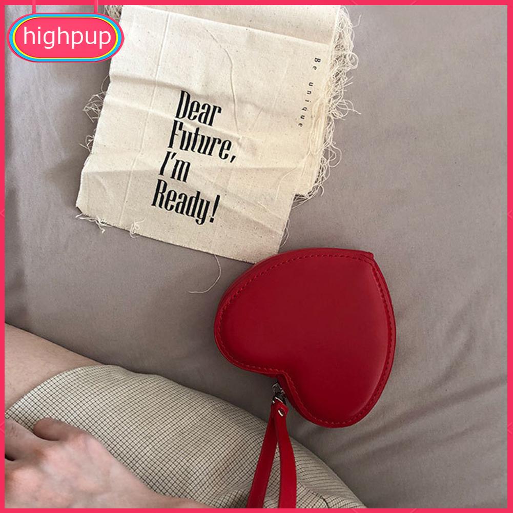 Ví Da mini Cầm Tay Hình Trái Tim Thời Trang Hàn Quốc Cho Nữ