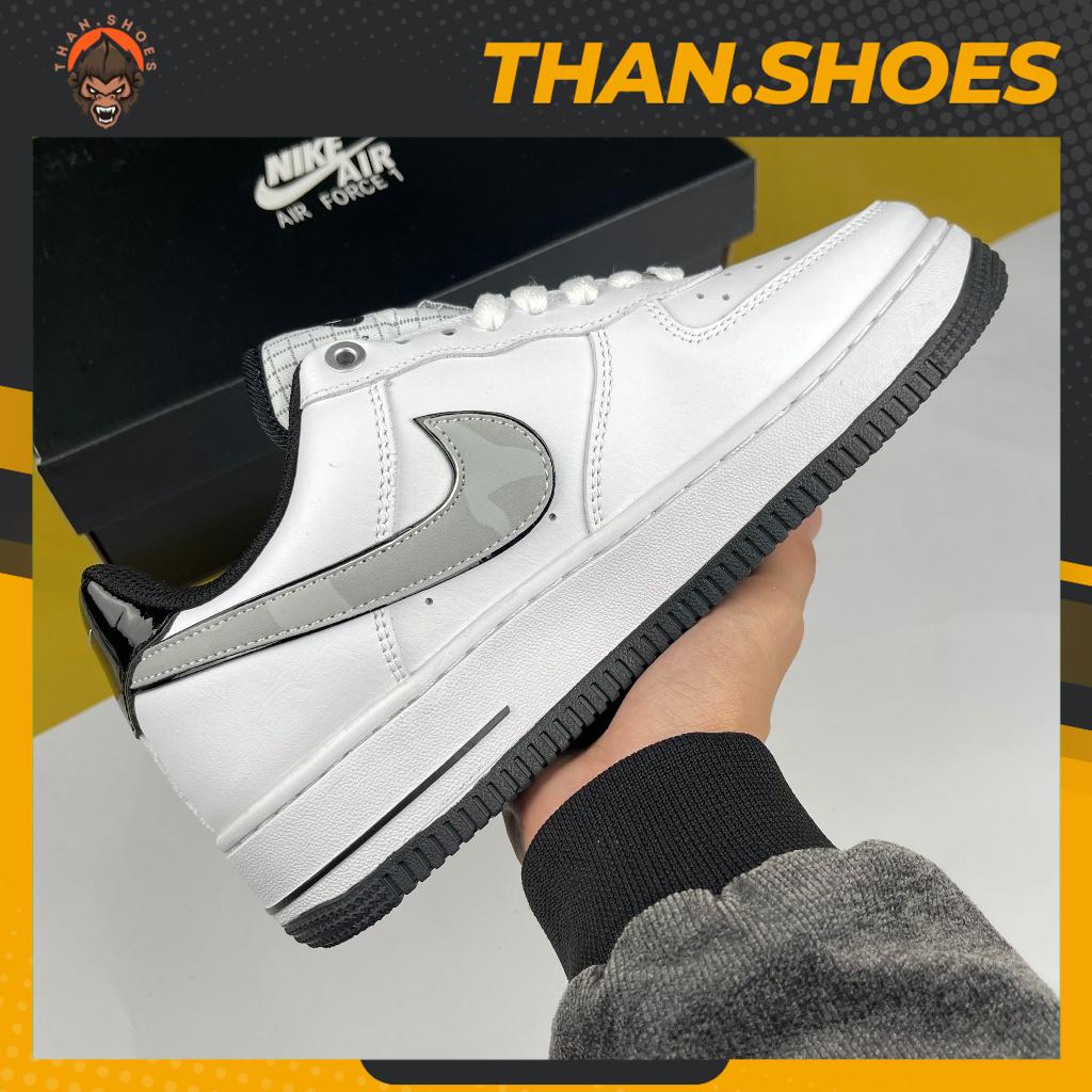 Giày AF1 07 LV8 Motocross White Grey Black, AF1 Trắng Móc Xám Đế Đen - Than.Shoes
