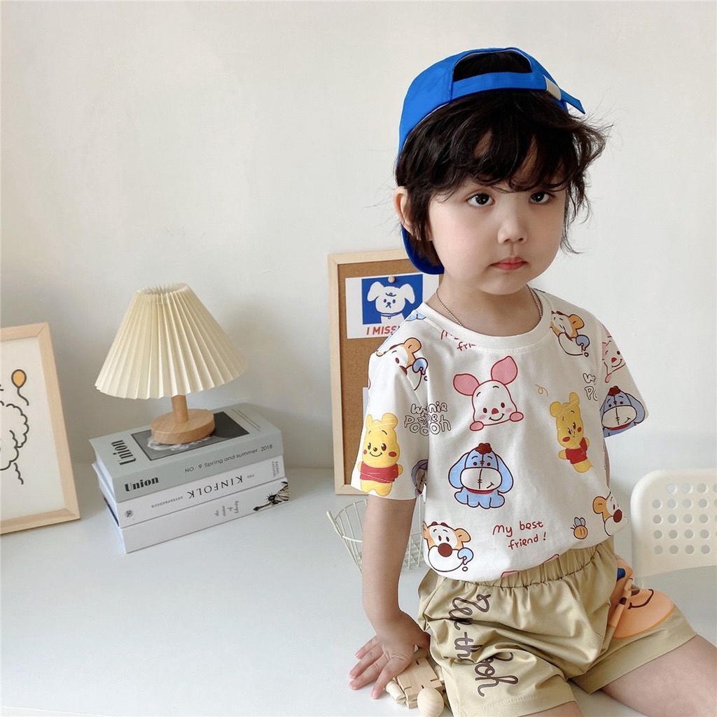 Áo Thun cotton Hàn Quốc Tay Ngắn In Họa Tiết Hoạt Hình Dễ Thương Thời Trang Mùa Hè 2023 Cho