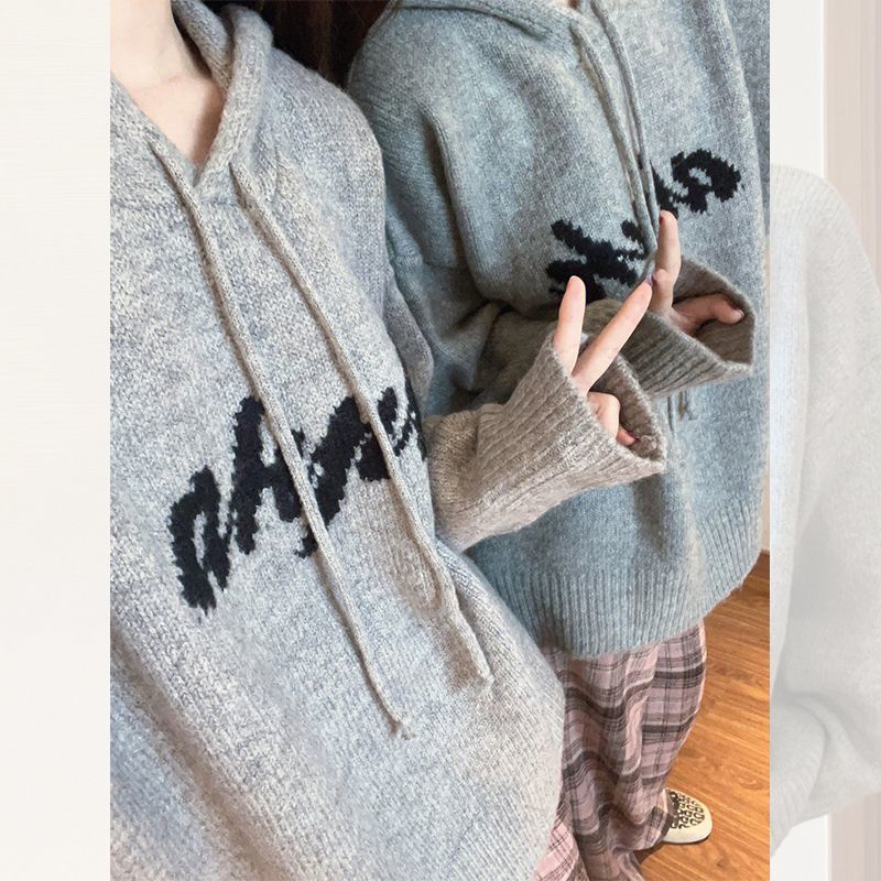 Áo Hoodie Dày Dặn Mềm Mại Màu Xám Thời Trang Thu Đông Cho Nữ