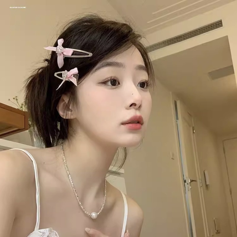 Kẹp Tóc Nơ Kim Loại Ngọt Ngào Cho Bé Gái 1 Cái