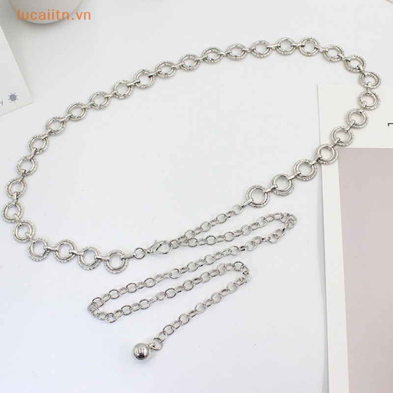 Thắt Lưng Dây Xích Kim Loại Mỏng Có Thể Điều Chỉnh Thời Trang Cho Nữ vn