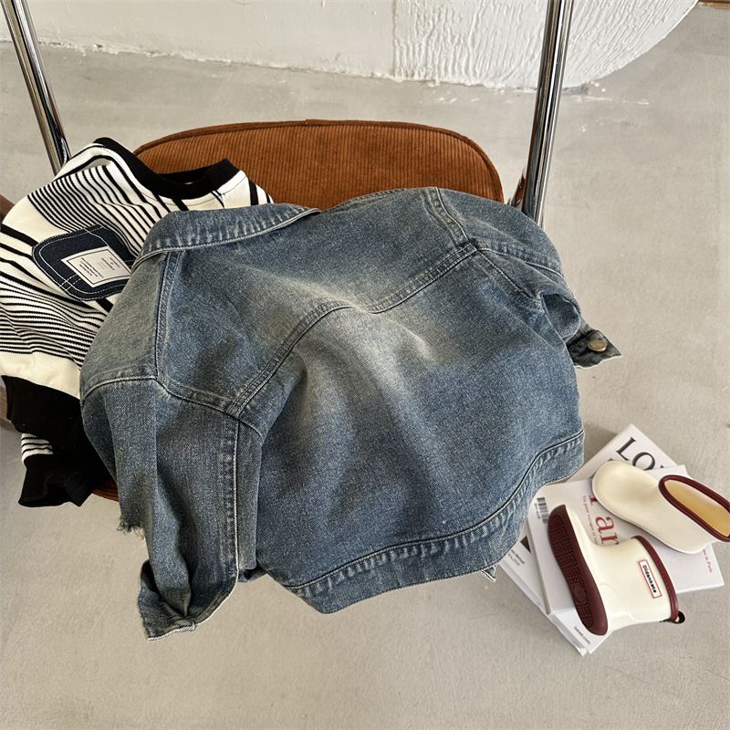 Hàng Mới Về Mới Áo Khoác denim Thời Trang Dành Cho Bé