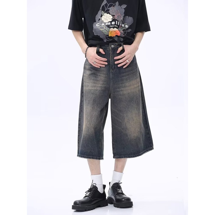 Quần jeans Lửng vintage Thời Trang Dành Cho Nam