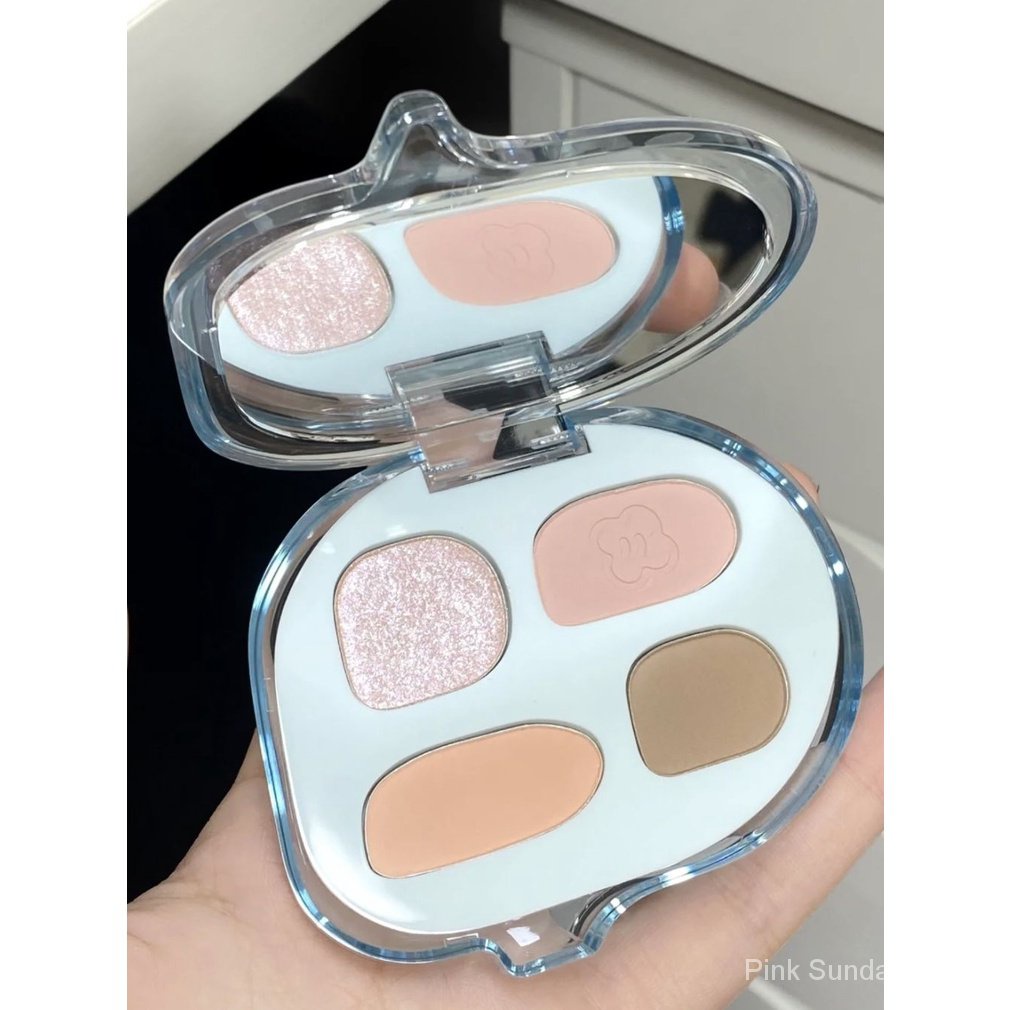 Tàu Tốc Độ Cao!Giao Hàng Miễn Phí!Zhiyouquan Bảng Phấn Mắt Bảy Màu Lì Đất Trang Điểm Đánh Má Hồng Độ Bóng Cao Hoa Nhài Bốn Ngày