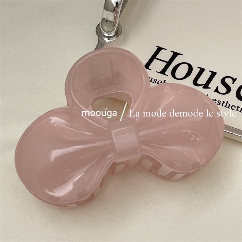 Kẹp Tóc Nơ / Móng Vuốt Màu Kẹo Ngọt Đơn Giản Dễ Thương Cho Nữ moouga / moouga