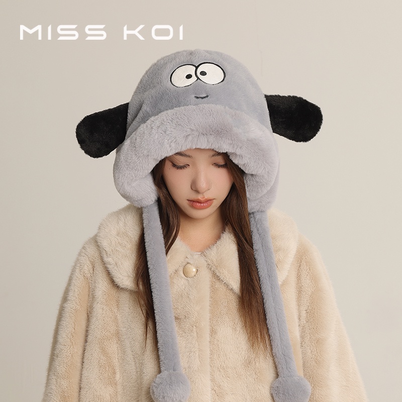 Misskoi Nón Lông Dày Dặn Giữ Ấm Tai Cún Con Dễ Thương Dành Cho Nữ